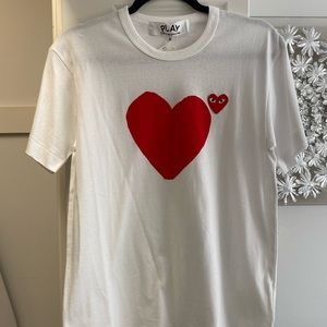 C omme Des Garçons Play - Unisex 'heart' print Tee